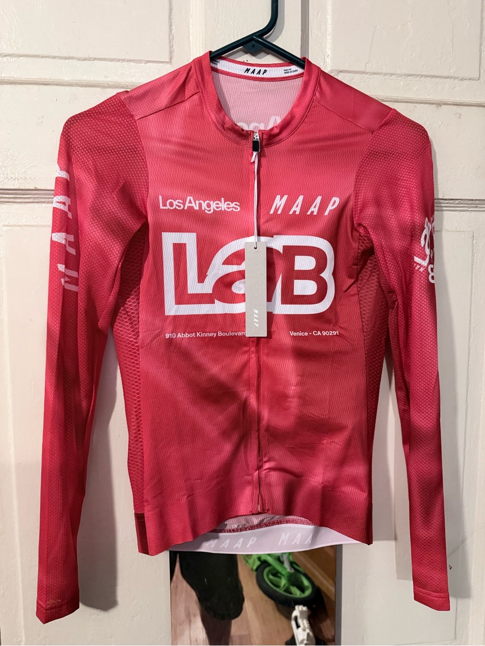 Women's Red Long Sleeve Cycling Jacket